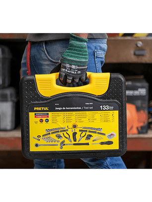 Juego de herramientas, 133 piezas, PRETUL 24223