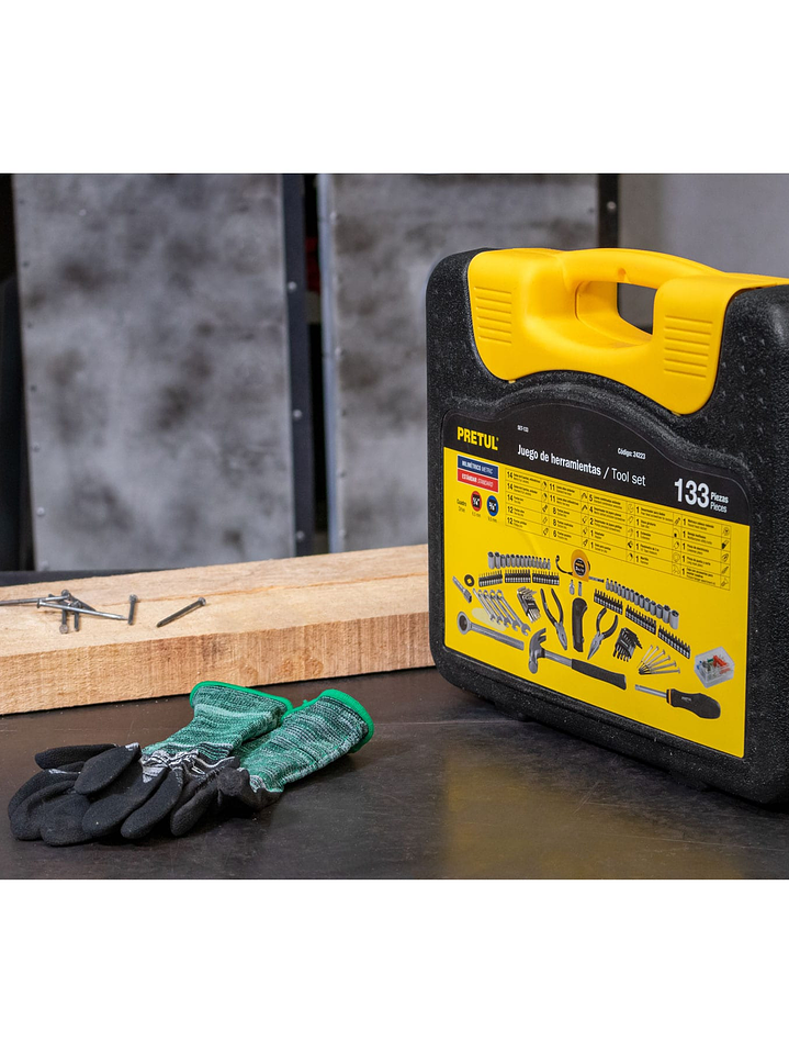 Juego de herramientas, 133 piezas, PRETUL 24223 4