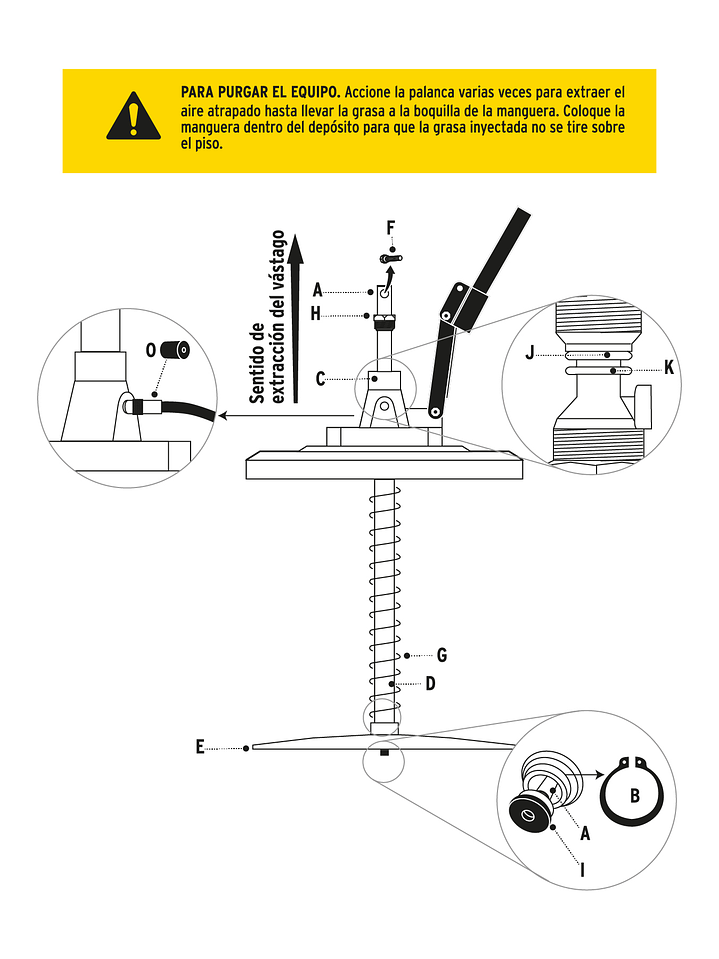 Bomba inyectora de grasa, 5 kg, TRUPER 16866 3