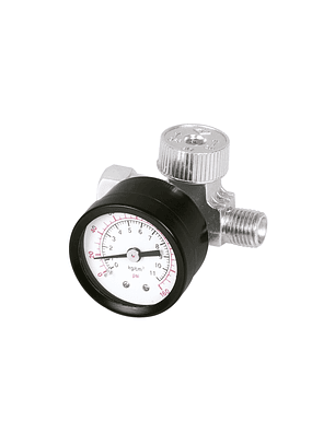 Regulador de aire con manómetro, cuerda 1/4