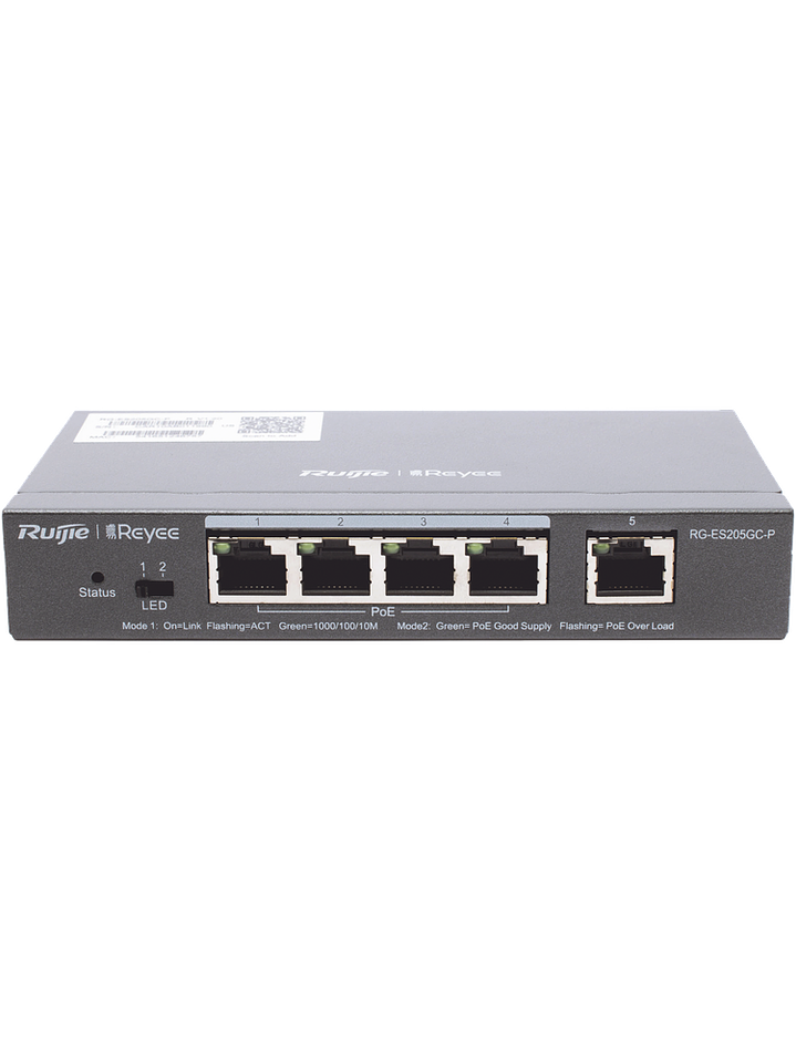 RG-ES205GC-P Switch PoE Inteligente Administrable en la Nube  4
