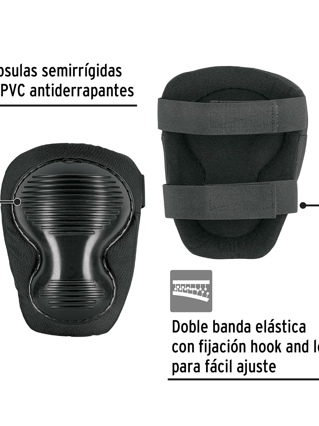 Rodilleras antiderrapantes doble cápsula, PRETUL 27241 3