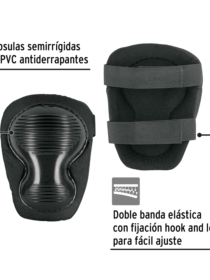 Rodilleras antiderrapantes doble cápsula, PRETUL 27241 3