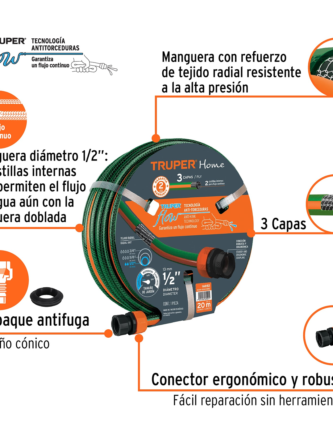 Manguera truper 16052 1/2