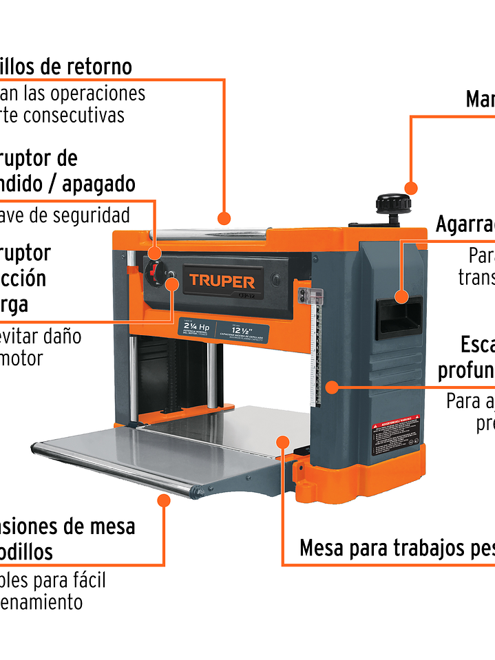 Cepillo portátil 12-1/2