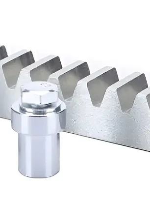 Cremallera Metálica Acero Para Puertas Corredizas / Modulo 4 Color Plateado