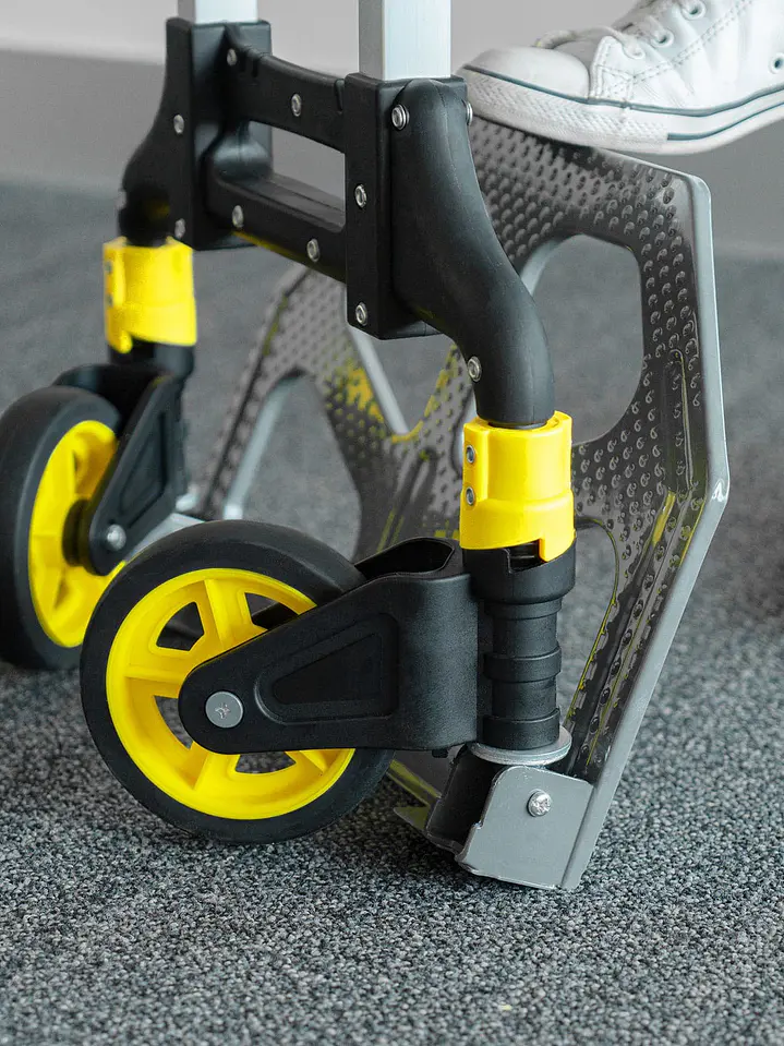 Diablo de carga, plegable de aluminio y base acero, 100 kg 4