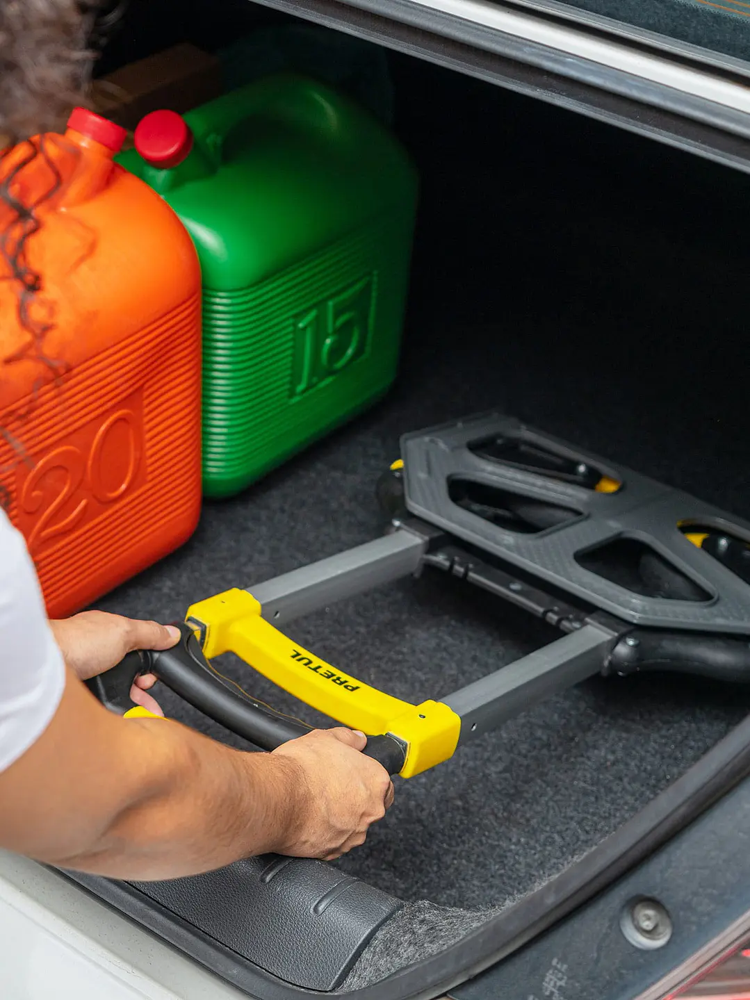 Diablo de carga, plegable de aluminio y base acero, 100 kg 5