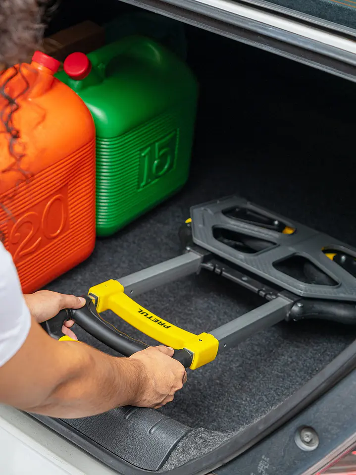 Diablo de carga, plegable de aluminio y base acero, 100 kg 5