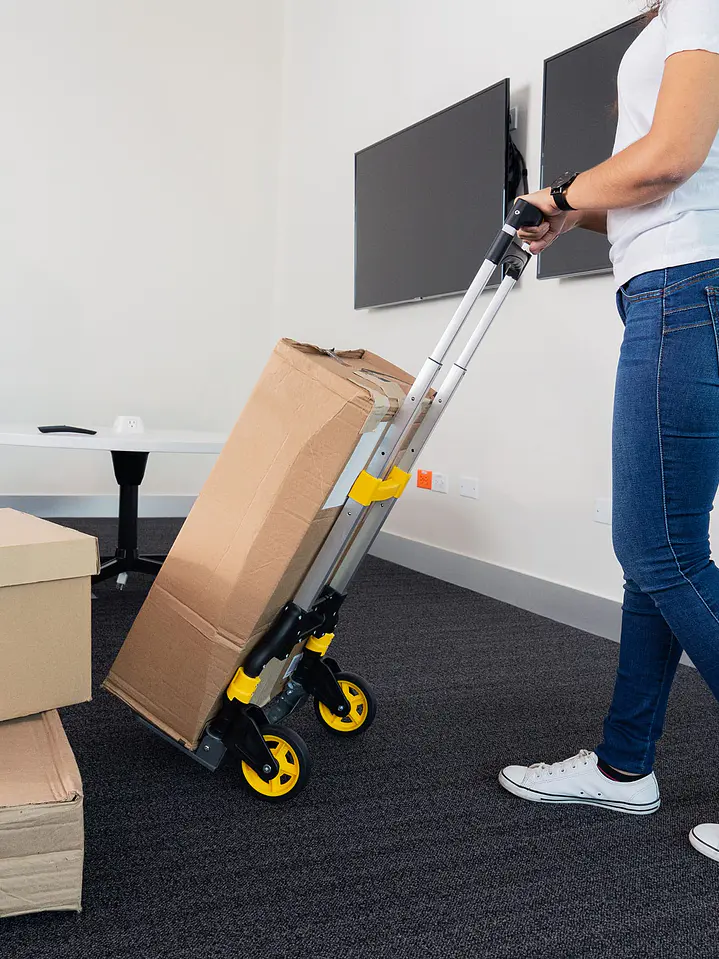 Diablo de carga, plegable de aluminio y base acero, 100 kg 7