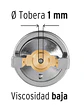 Pistola p/retoque gravedad HVLP vaso plástico, 1 mm, TRUPER - Miniatura 2