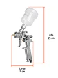 Pistola p/retoque gravedad HVLP vaso plástico, 1 mm, TRUPER - Miniatura 3