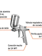 Pistola para retoque LVMP vaso aluminio, 0.5 mm, TRUPER - Miniatura 2
