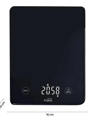 Balanza Gramera De Cocina Kalley K-gcl02 Negro 10 Kg