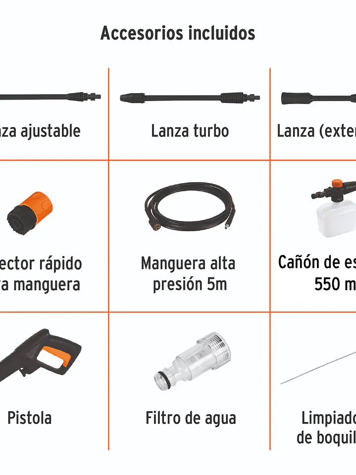 Hidrolavadora eléctrica 1800 PSI, TRUPER 101594 5