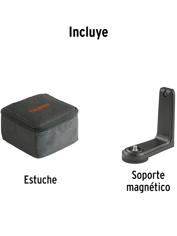 Nivel láser rojo, alcance 10 m, de pilas, TRUPER 17079 4