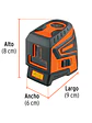 Nivel láser verde, alcance 30 m, recargable, TRUPER - Miniatura 5