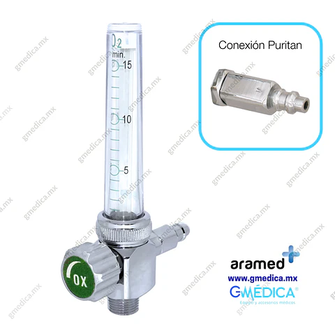 Flujómetro para Oxígeno Conexión Puritan 982304