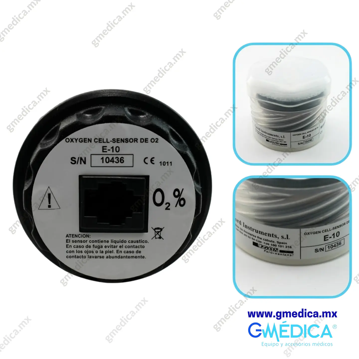 Celda O2 Compatible con DATEX OHMEDA 6050-0004-110 - E-10 1