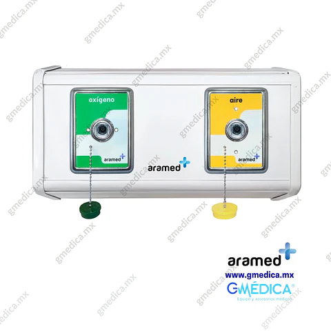 Consola 4 V Delta de 40 CM con 2 Tomas Oxígeno y Aire Conexión ARAMED