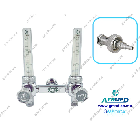 Flujometro Doble Aramed para Aire conexión Aramed - AGA 902331