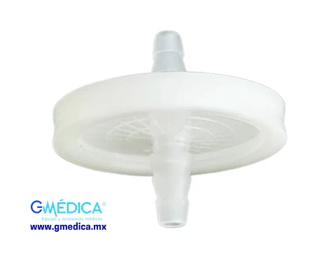 Filtro de Bacterias Universal Antibacteriano e Hidrofobico para Aspirador de Succión Quirurgico, de Secreciones y de flemas.