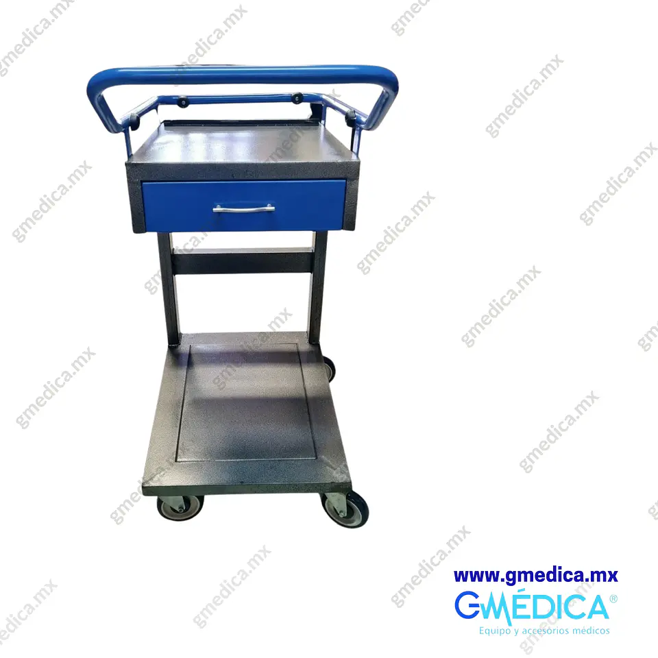 Carro para Transporte de Equipo Biomedico con un Cajón 1