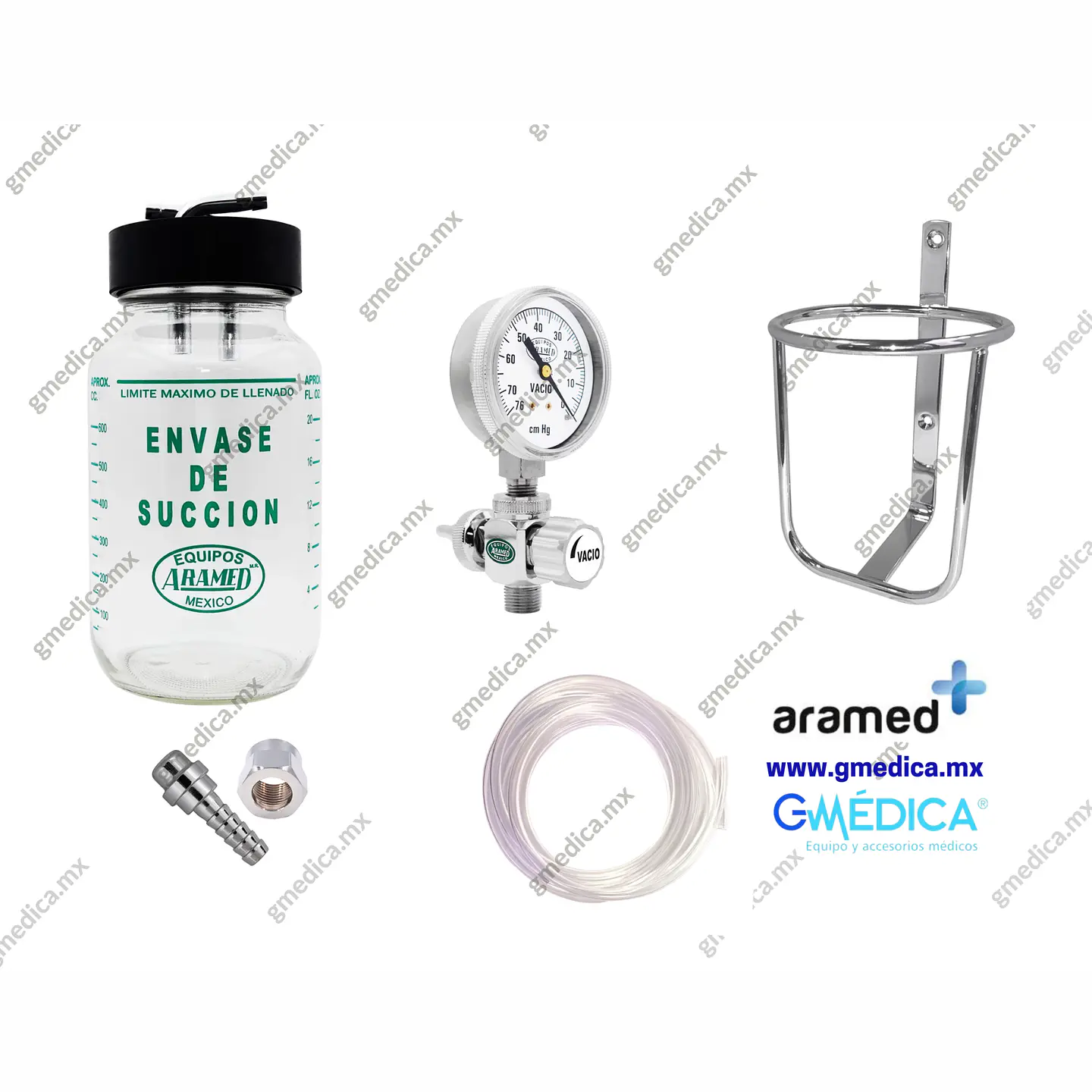 Aspirador de Presión de Vacío o Quipo de Succón 1 Litro con Aditamento para Vacío Conexión Aramed 982137 1