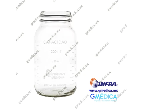 Frasco de 1 Litro para Aspirador de Succión Graduado INFRA 4708
