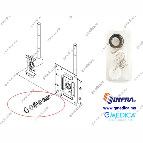 Kit K-007 Conjunto de Empaque Check para Salida de Toma de Pared 401760 - 5 Piezas