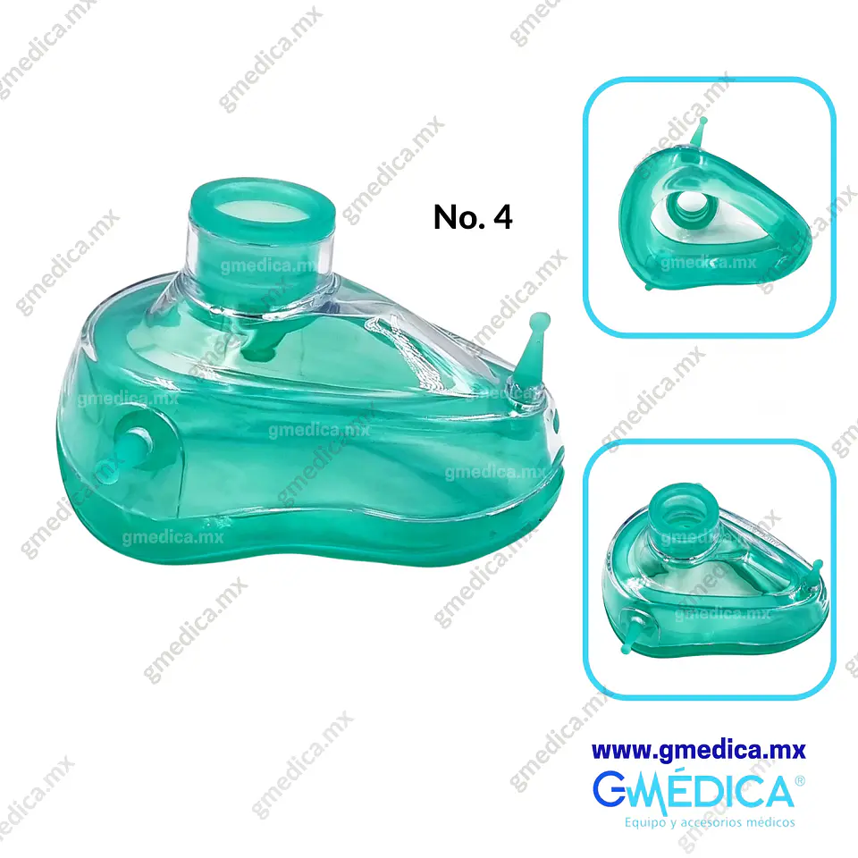 Mascarilla de Anestesia de Silicon Reusable Adulto No. 4 2