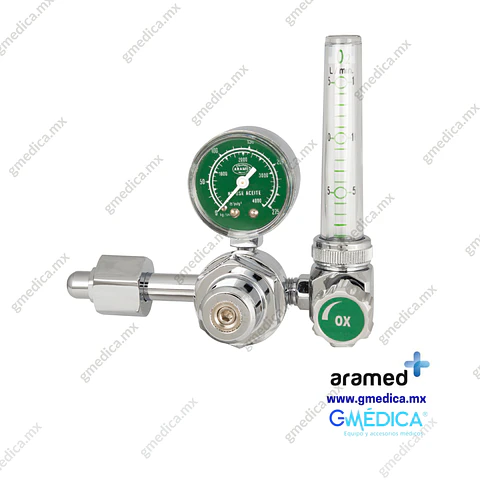 Regulador Piccolo Aramed con Flujómetro y Entrada Lateral 902534
