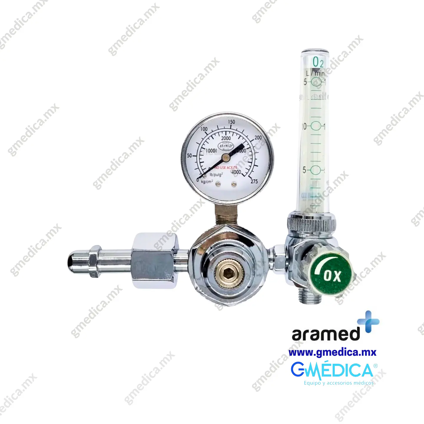 Regulador Piccolo Aramed con Flujómetro y Entrada Lateral 902534 1