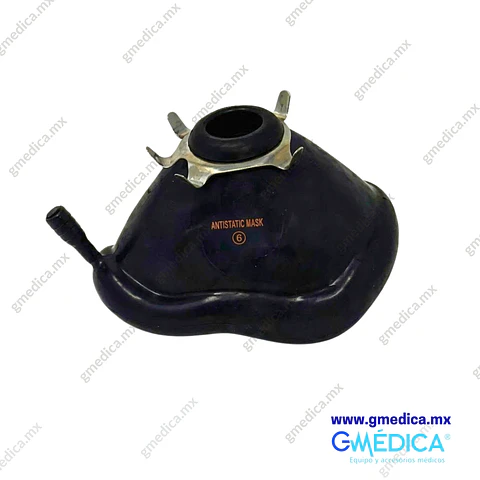 Mascarilla de Anestesia Reusable Negro Adulto Grande No. 6