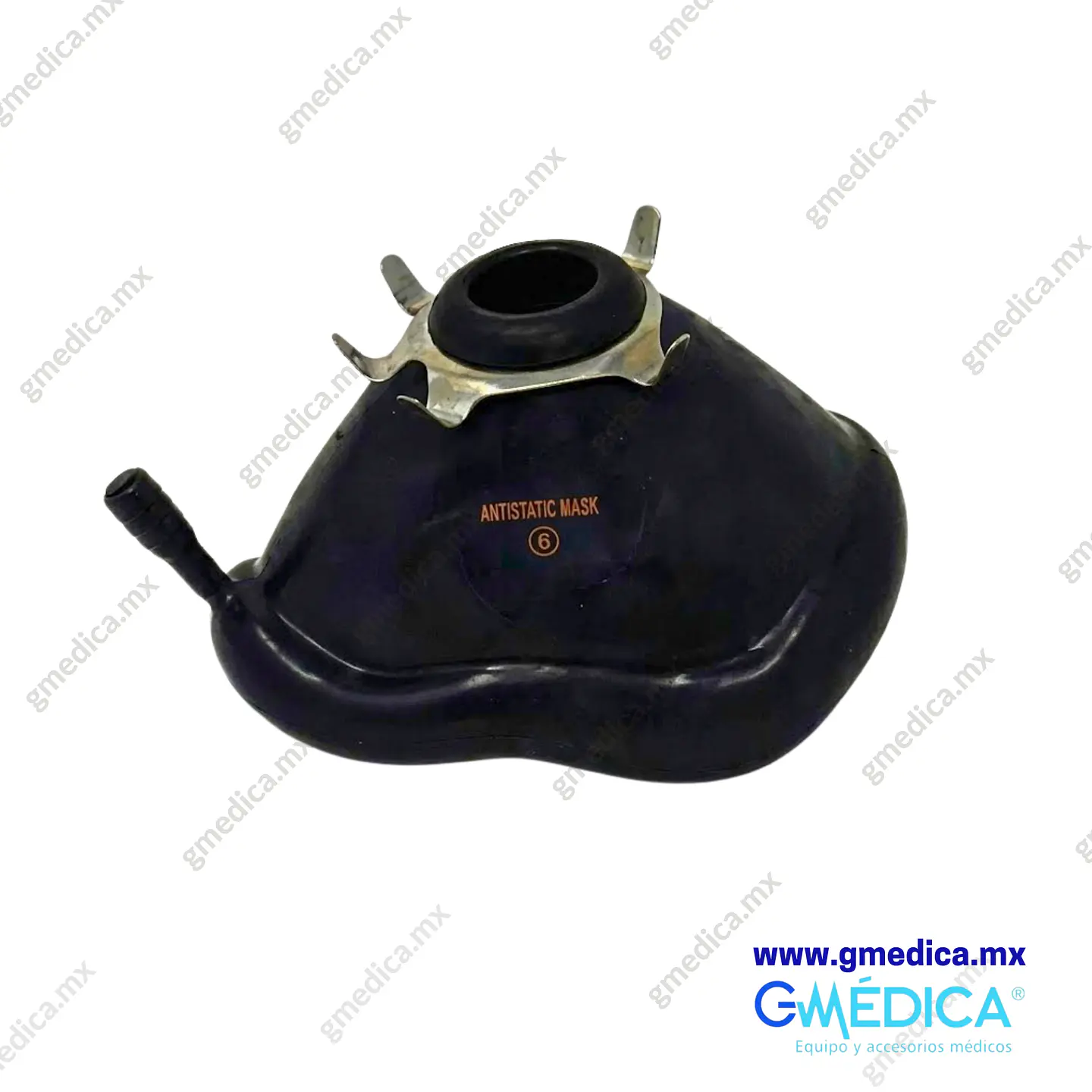 Mascarilla de Anestesia Reusable Negro Adulto Grande No. 6 1