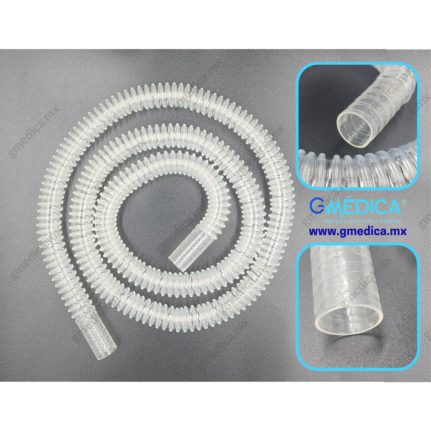 Manguera Corrugada 22mm X 1,830mm para Nebulizador, Ventilador CPAP y Maquina de Anestesia 1