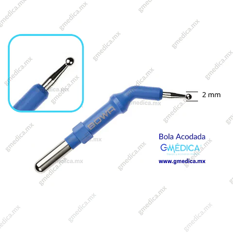 Electrodo de Bola Acodada Reusable - 2 MM, Base de 2.4mm - 530-130