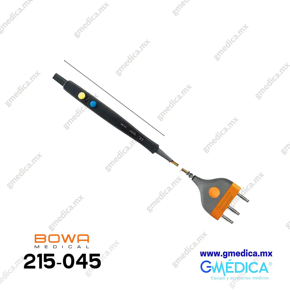 Lapiz para Electrocauterio - Mango con Dos Interruptores con 3 Pines, Eje 4mm para Erbe, Martin, Valleylab, Conmed, Bowa, Avanced, Alsa 1