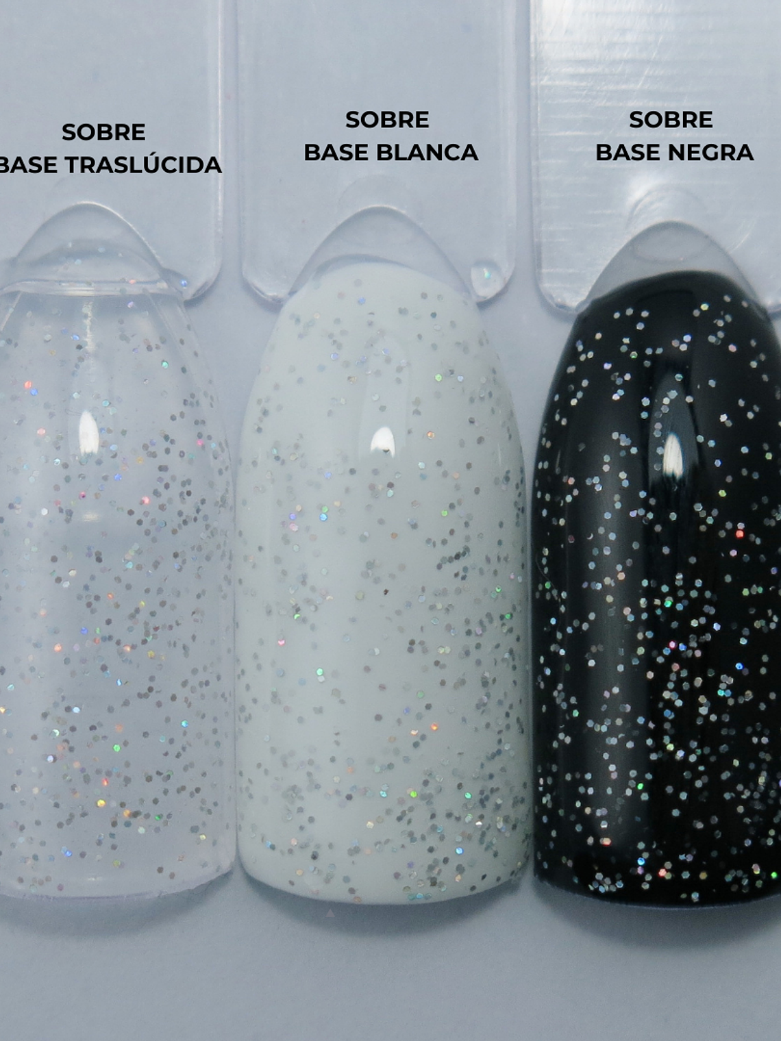 PEARL TOP COAT 16 (SIN CAPA CON GLITTER PEQUEÑOS HOLOGRÁFICOS Y PLATEADOS) - RONIKI ESMALTE PERMANENTE PROFESIONAL  1