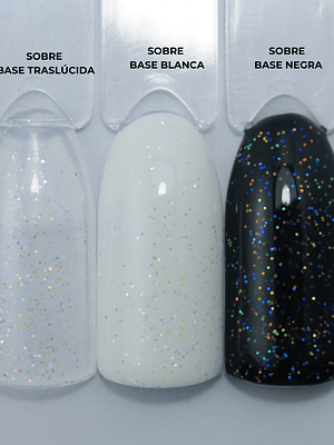PEARL TOP COAT 10 (SIN CAPA CON GLITTER PEQUEÑOS HOLOGRÁFICOS IRIDISCENTES) - RONIKI ESMALTE PERMANENTE PROFESIONAL 