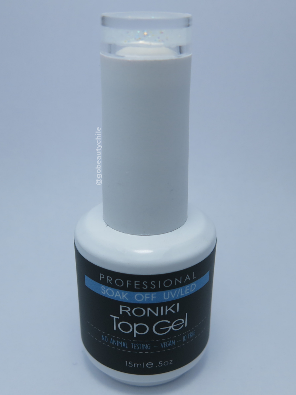 PEARL TOP COAT 10 (SIN CAPA CON GLITTER PEQUEÑOS HOLOGRÁFICOS IRIDISCENTES) - RONIKI ESMALTE PERMANENTE PROFESIONAL  4