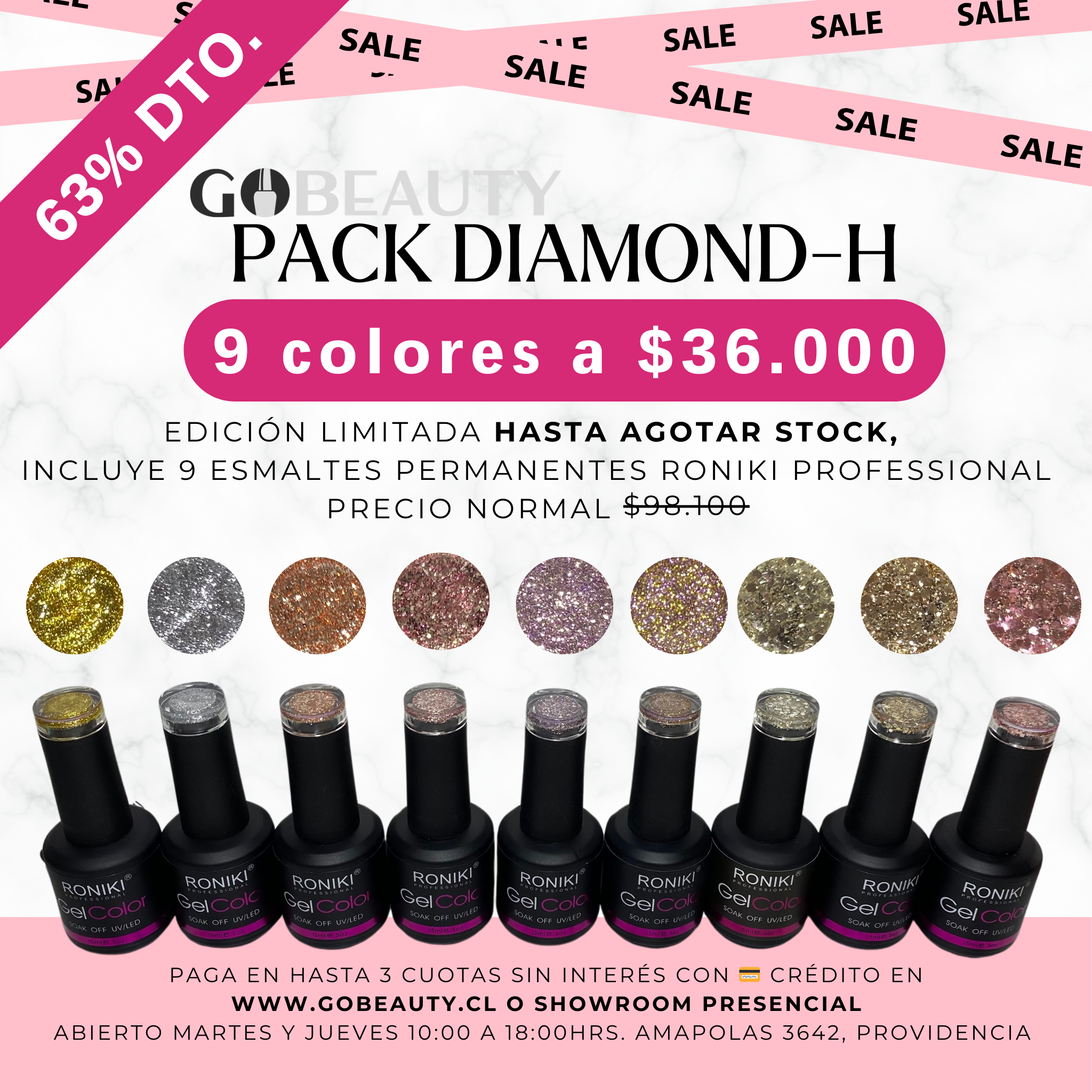 PACK COLECCION DIAMONDH (PROMO EDICION LIMITADA 9 COLORES)