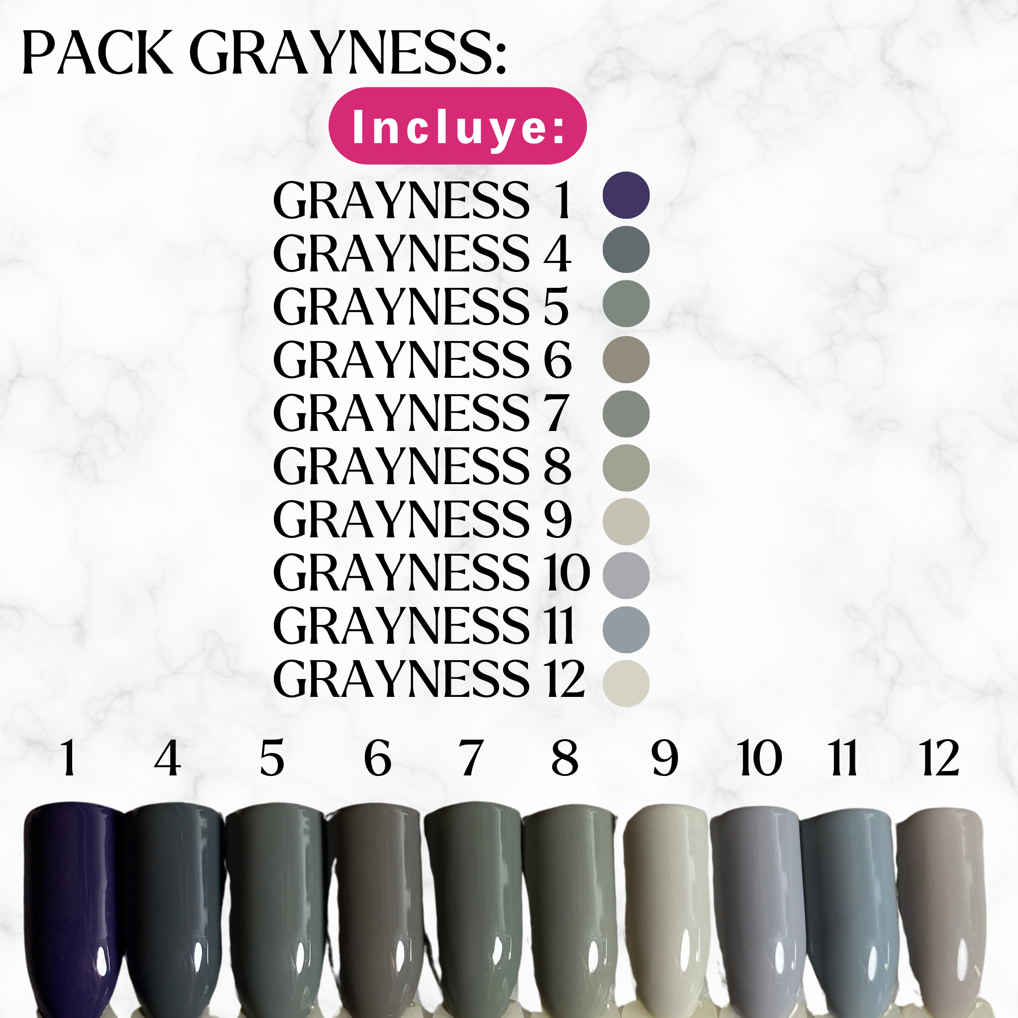 PACK COLECCION GRAYNESS (PROMO EDICION LIMITADA 10 COLORES)