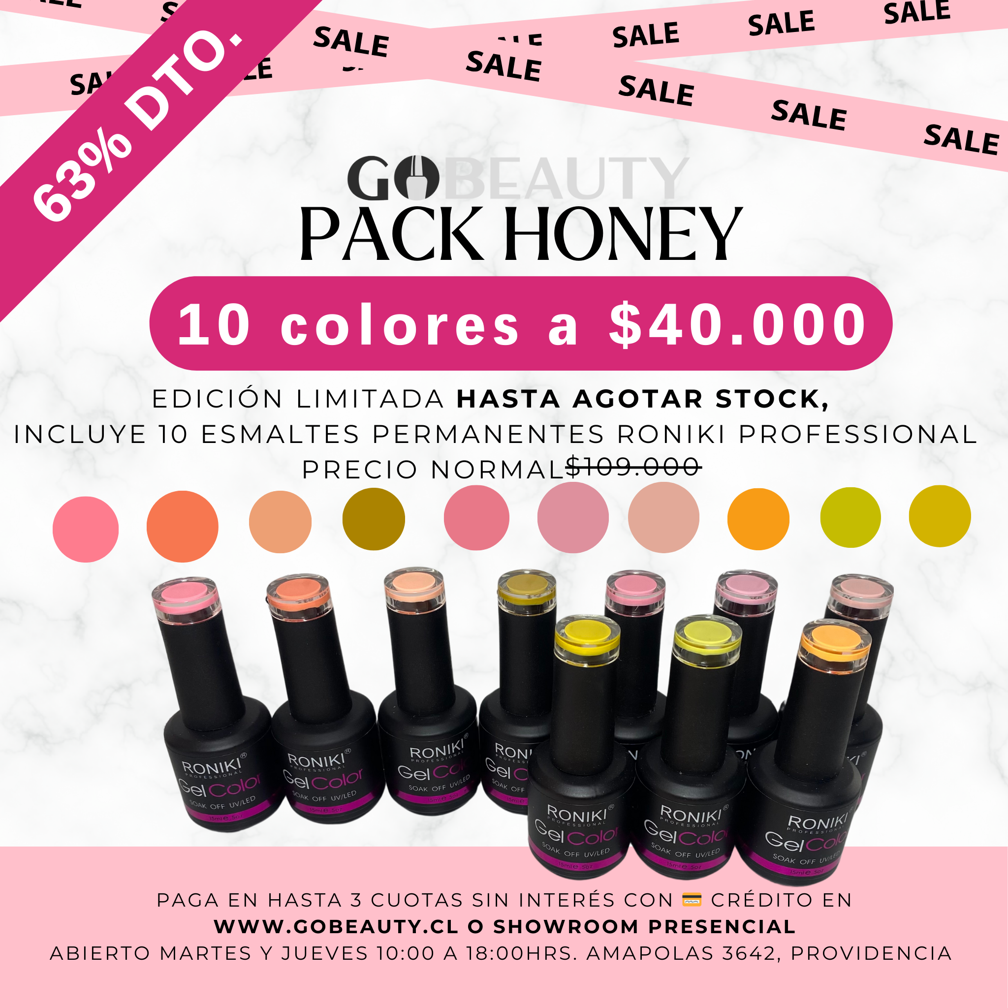 PACK COLECCION HONEY (PROMO EDICION LIMITADA 10 COLORES)