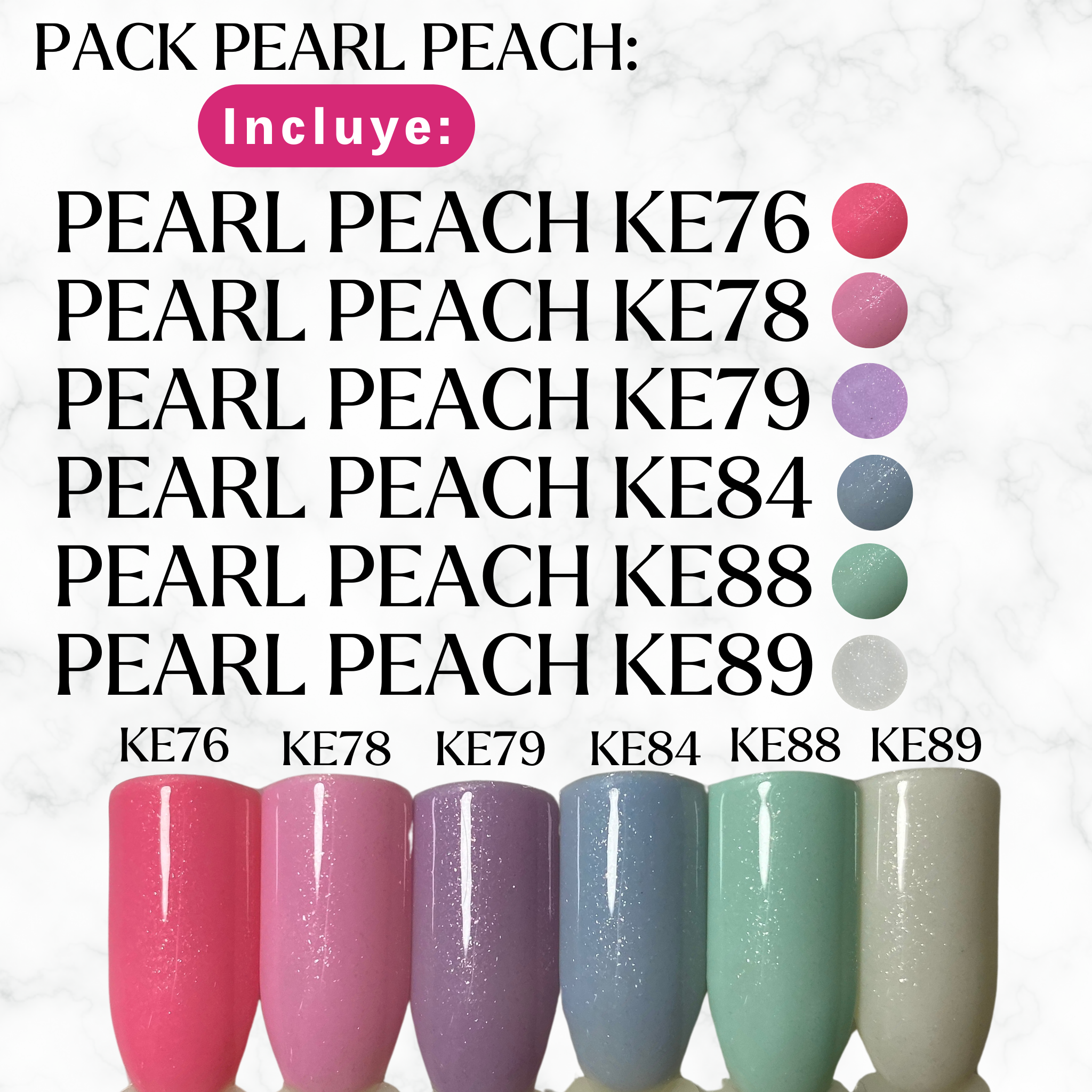 PACK COLECCION PEARL PEACH (PROMO EDICION LIMITADA 6 COLORES)