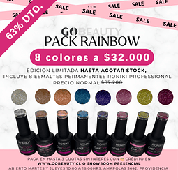 PACK COLECCION RAINBOW GEL (PROMO EDICION LIMITADA 8 COLORES)