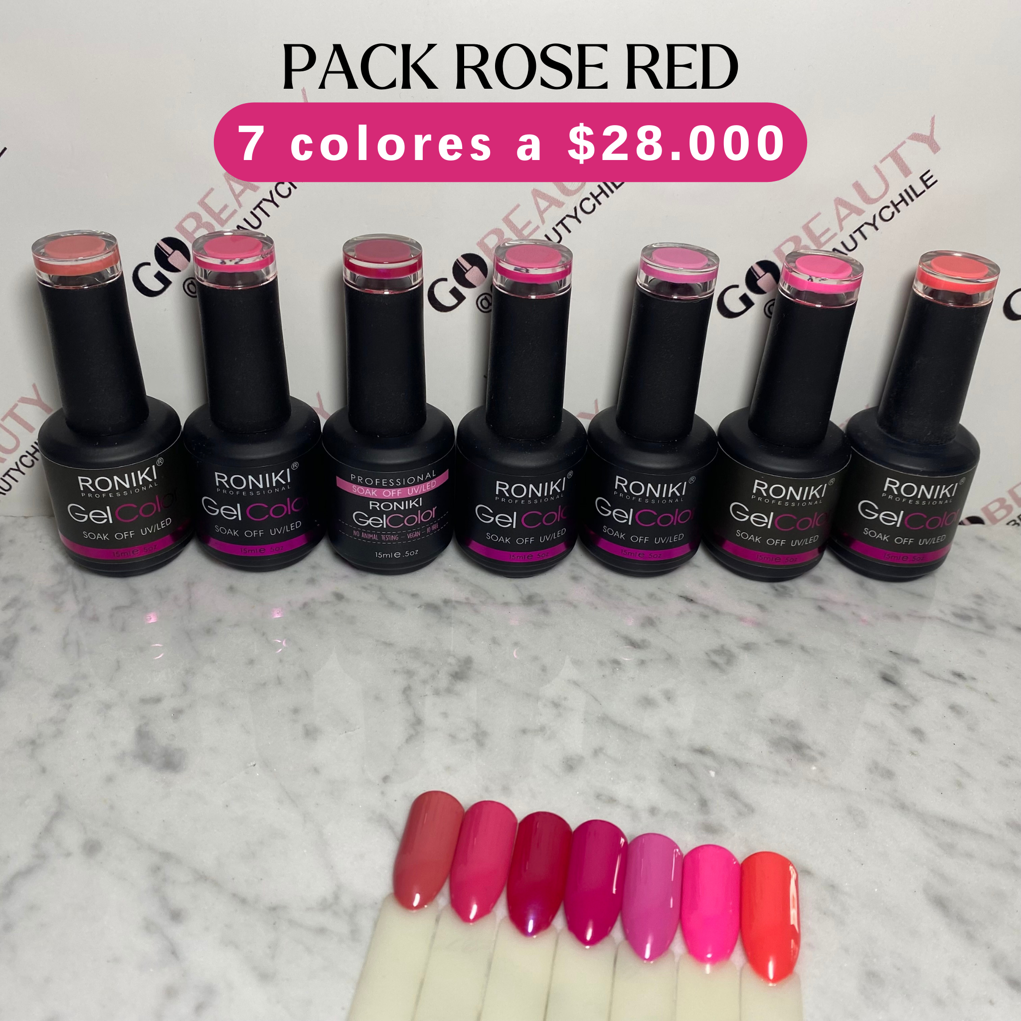 PACK COLECCION ROSE RED (PROMO EDICION LIMITADA 7 COLORES)