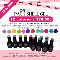 PACK COLECCION SHELL GEL (PROMO EDICION LIMITADA 12 COLORES)