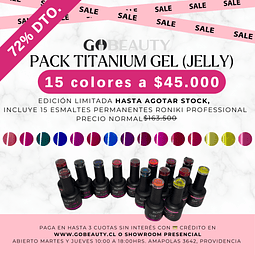 PACK COLECCION TITANIUM GEL (PROMO EDICION LIMITADA 15 COLORES)