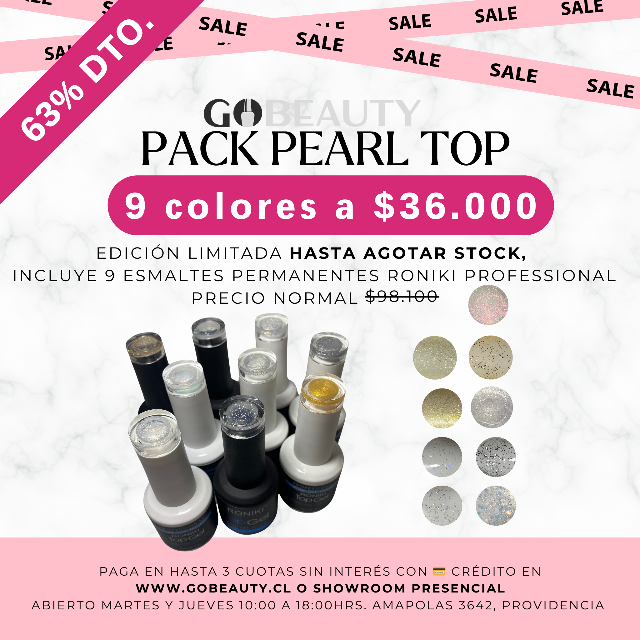 PACK COLECCION PEARL TOP (PROMO EDICION LIMITADA 9 COLORES)